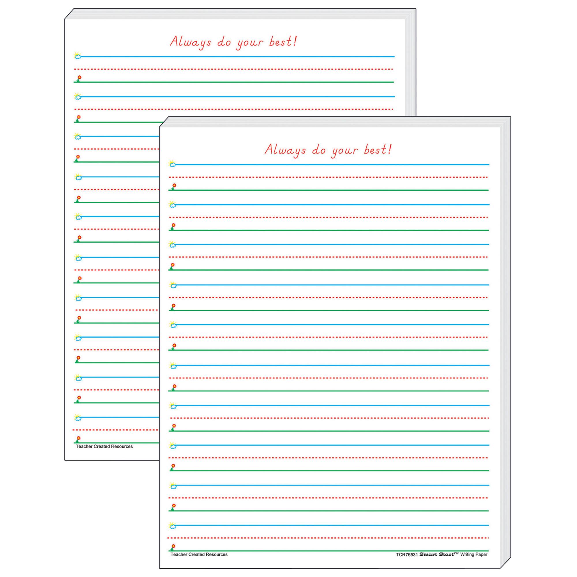 Teacher Created Resources® Smart Start 1-2 Writing Paper, 2 Packs of 100